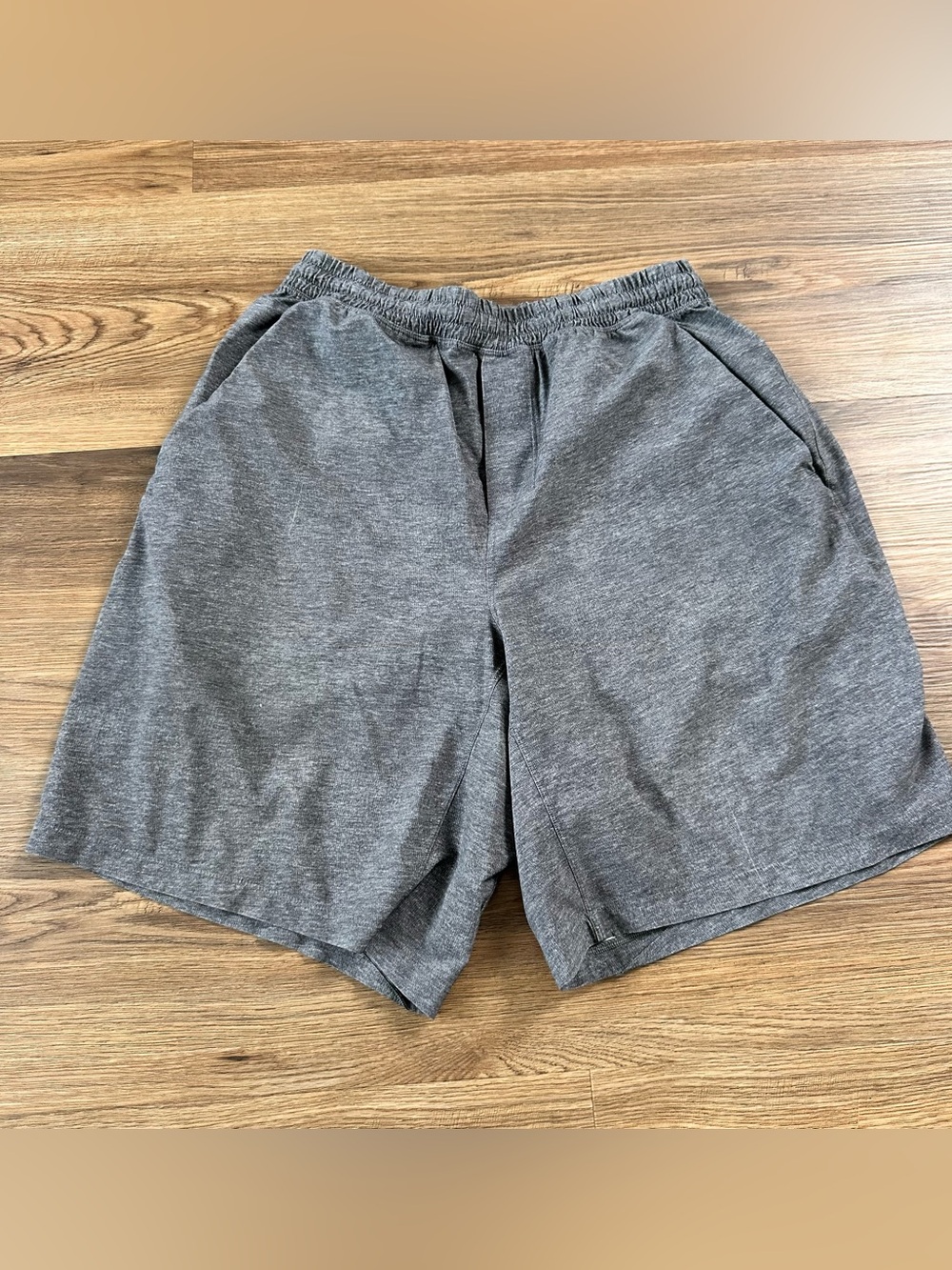 Lululemon Pace Breaker Shorts Men Medium Gray Linerless 9” Swift Zip Pocket Run